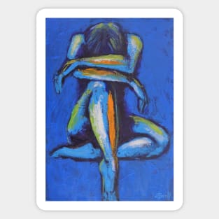 Blue Mood 2 - Female Nude Sticker